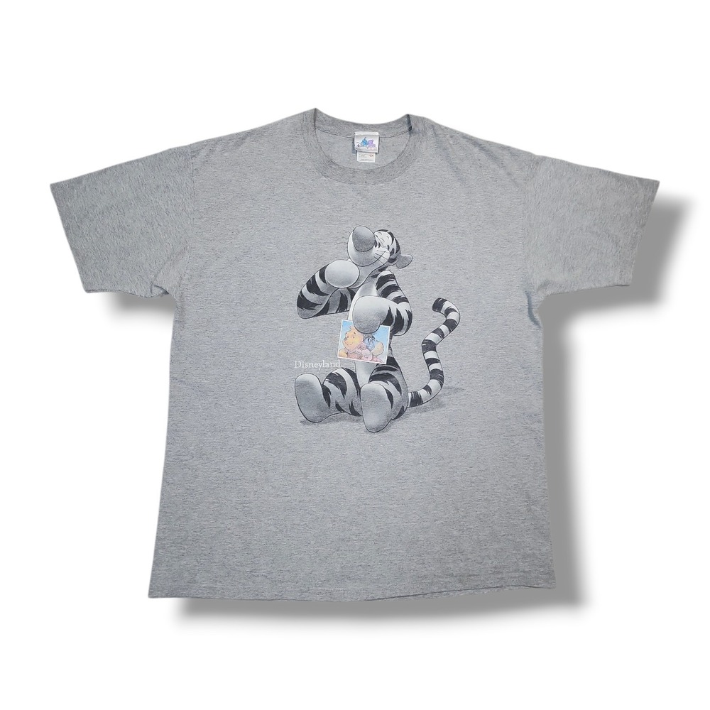 Vintage Disneyland Resort Tigger Graphic Print Gray T-Shirt Size‎ 2X